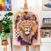 "Vivid King" Original Acrylic & Oil Painting by Slaveika Aladjova