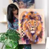 "Vivid King" Original Acrylic & Oil Painting by Slaveika Aladjova
