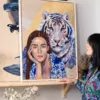 "Ultramarine Enchantment" Original Acrylic & Oil Painting