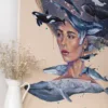 "The Whisper of the Whale" Original Acrylic & Oil Painting by Slaveika Aladjova "The Whisper of the Whale" Original Acrylic & Oil Painting by Slaveika Aladjova