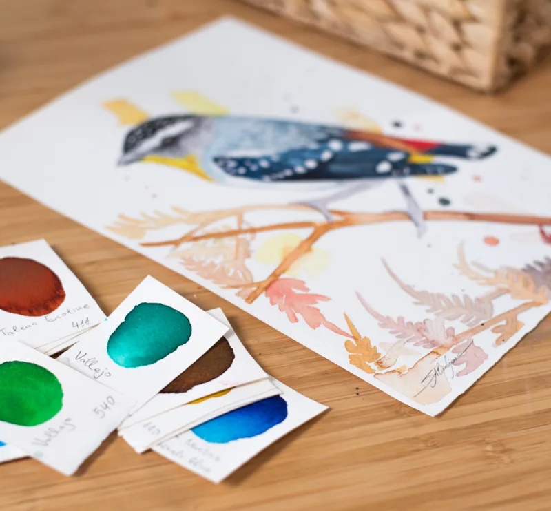 "Spotted pardalote" Original Watercolor Painting bird