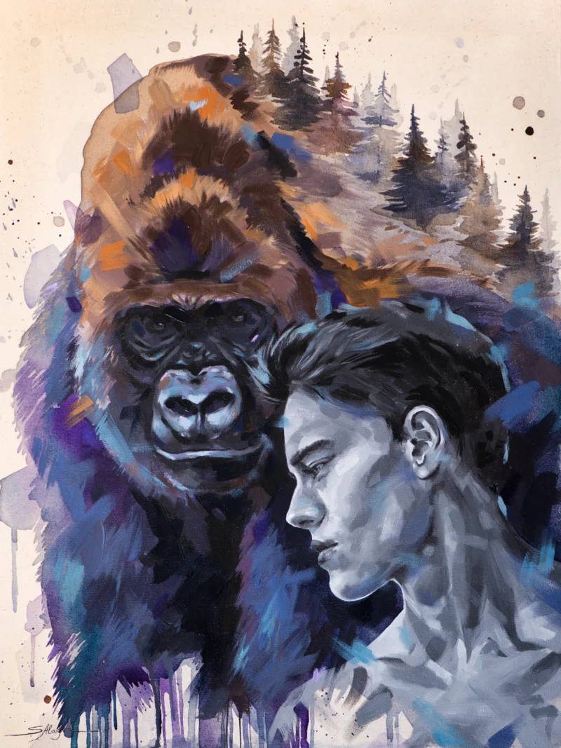 "Strong Nature" Original Acrylic & Oil Painting