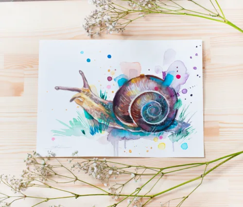 "Snail" Original Watercolor Painting "Snail" Original Watercolor Painting