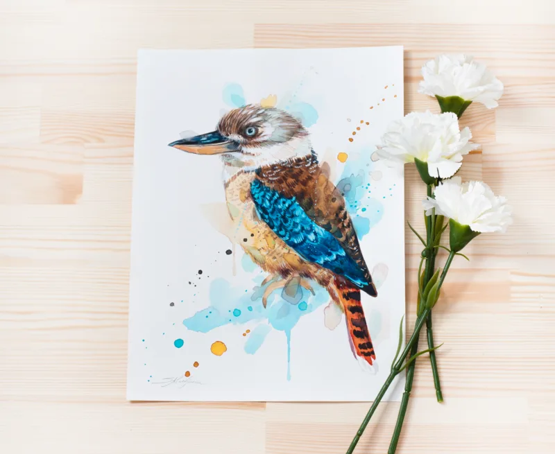 "Kookaburra" Original Watercolor Painting bird