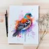 "Common Chaffinch" Original Watercolor Painting, bird "Common Chaffinch" Original Watercolor Painting, bird