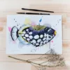 "Clown Triggerfish" Original Watercolor Painting, fish "Clown Triggerfish" Original Watercolor Painting, fish