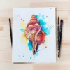 "Seashell" Original Watercolor Painting "Seashell" Original Watercolor Painting