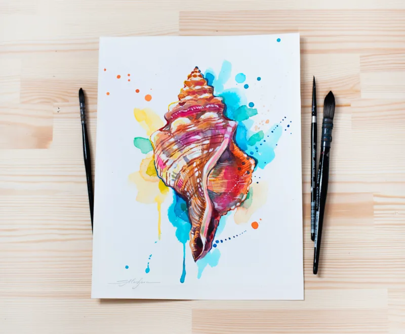 "Seashell" Original Watercolor Painting "Seashell" Original Watercolor Painting