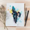 "Cliff Swallow" Original Watercolor Painting, bird "Cliff Swallow" Original Watercolor Painting, bird