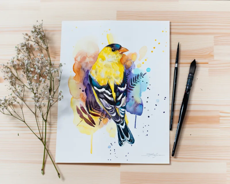 "American Goldfinch" Original Watercolor Painting "American Goldfinch" Original Watercolor Painting