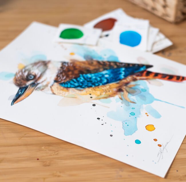 "Kookaburra" Original Watercolor Painting bird