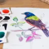 "Painted-Bunting" Original Watercolor Painting, bird