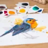 "European robin" Original Watercolor Painting, bird
