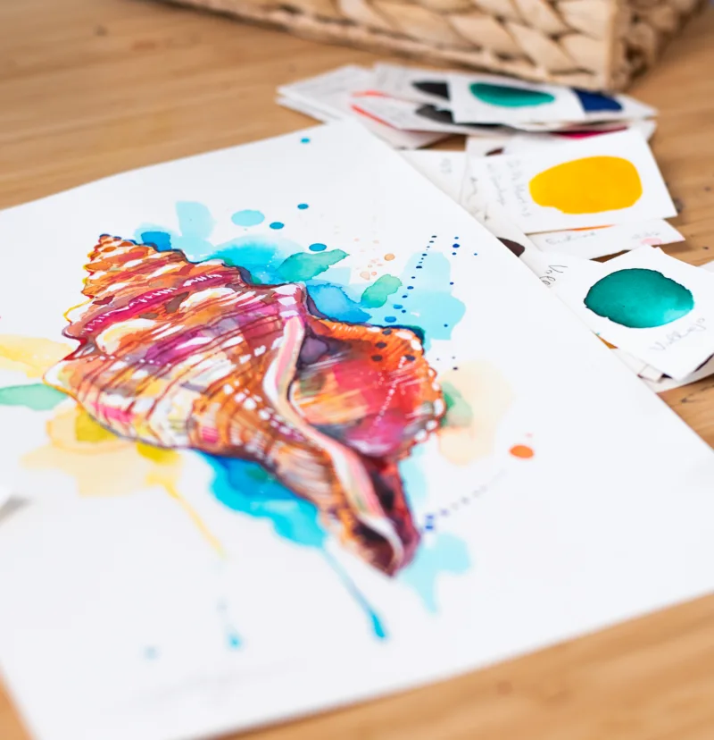 "Seashell" Original Watercolor Painting "Seashell" Original Watercolor Painting