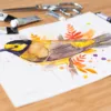 "Hooded warbler" Original Watercolor Painting, bird