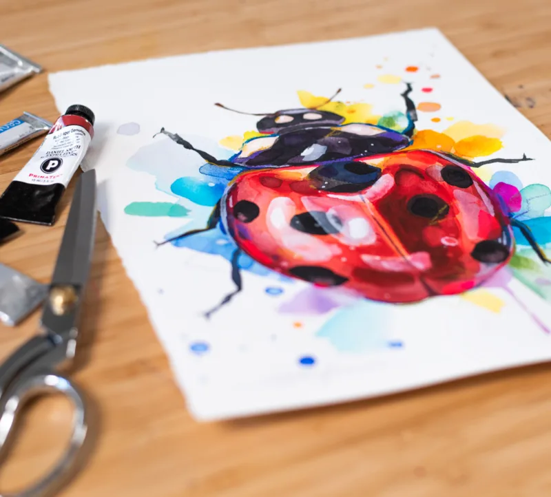 "Ladybug" Original Watercolor Painting "Ladybug" Original Watercolor Painting