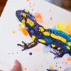 "Fire salamander" Original Watercolor Painting "Fire salamander" Original Watercolor Painting