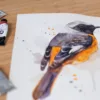"Hodgson's Redstart" Original Watercolor Painting