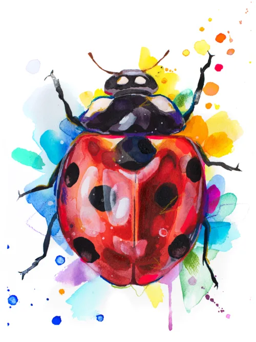 "Ladybug" Original Watercolor Painting