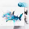 Hammerhead shark watercolor painting, limited edition art print by Slaveika Aladjova