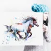 Running horses watercolor painting, limited edition art print by Slaveika Aladjova