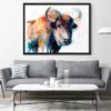 Yak watercolor painting, limited edition art print by Slaveika Aladjova, view 2
