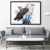 White-bellied sea eagle watercolor painting, limited edition art print by Slaveika Aladjova, view 2