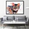 Bengal cat watercolor painting, limited edition art print by Slaveika Aladjova, view 2