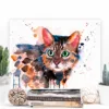 Bengal cat watercolor painting, limited edition art print by Slaveika Aladjova, view 3