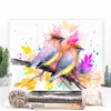Cedar waxwings watercolor painting, limited edition art print by Slaveika Aladjova