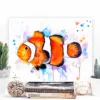 Clownfish watercolor painting, limited edition art print by Slaveika Aladjova, view 4