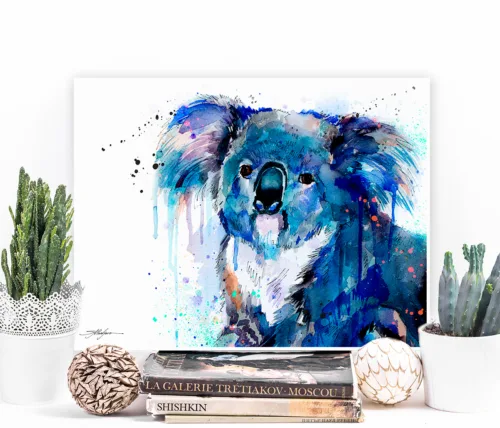 Koala Koala watercolor painting, limited edition art print by Slaveika Aladjova
