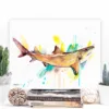 Lemon shark watercolor painting, limited edition art print by Slaveika Aladjova, view 2