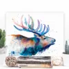 Red deer stag watercolor painting, limited edition art print by Slaveika Aladjova