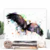 Bald eagle in flight watercolor painting, limited edition art print by Slaveika Aladjova, view 2