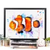Clownfish watercolor painting, limited edition art print by Slaveika Aladjova
