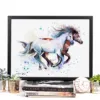 Running horses watercolor painting, limited edition art print by Slaveika Aladjova, view 3