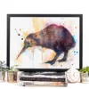 Kiwi watercolor painting, limited edition art print by Slaveika Aladjova, view 2