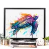Leatherback sea turtle watercolor painting, limited edition art print by Slaveika Aladjova, view 2