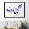 Dove watercolor painting, limited edition art print by Slaveika Aladjova, view 3