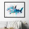 Hammerhead shark watercolor painting, limited edition art print by Slaveika Aladjova, view 4