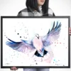 Dove watercolor painting, limited edition art print by Slaveika Aladjova, view 4