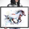 Running horses watercolor painting, limited edition art print by Slaveika Aladjova, view 2