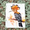 Hoopoe watercolor painting, limited edition art print by Slaveika Aladjova