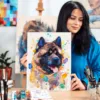 American Akita watercolor painting, limited edition art print by Slaveika Aladjova, view 3