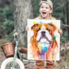 English Bulldog watercolor painting, limited edition art print by Slaveika Aladjova