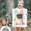 Fawn French bulldog puppy watercolor painting, limited edition art print by Slaveika Aladjova