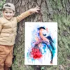 Bullfinch watercolor painting, limited edition art print by Slaveika Aladjova, view 3