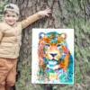 Leopard watercolor painting, limited edition art print by Slaveika Aladjova, view 2