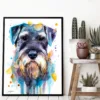 Schnauzer watercolor painting, limited edition art print by Slaveika Aladjova, view 3